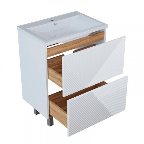 Тумба под раковину Mixline Вектор 65 554823 цвет Белый