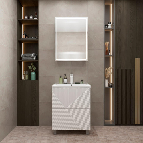 Тумба под раковину Mixline Вектор 65 554823 цвет Белый