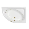 Акриловая ванна Whitecross Aquarella 170x110 R 0109.170110.100.SMART.GL цвет Белый с гидромассажем форсунки Золото