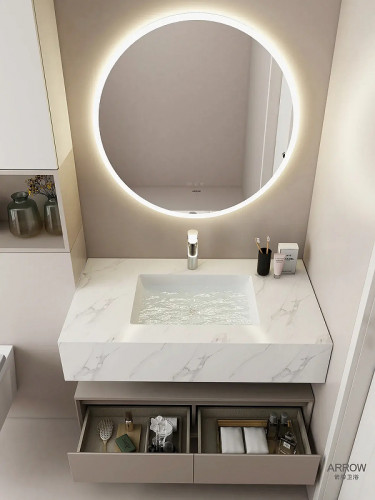 Тумба под раковину Arrow 90 ADGMD9G4035WF-DJA_1 цвет Хаки меламин