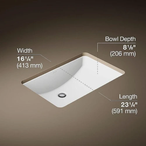 Раковина встраиваемая снизу Jacob Delafon (Kohler) Ladena 60 2215-0 цвет Белый