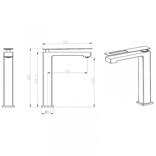 Смеситель для раковины Boheme Q 142-CRCR Хром латунь