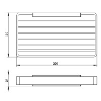 Мыльница Whitecross Cubo black CU2424BL Черный матовый