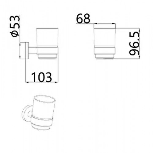 Стакан для зубных щеток AQUAme Trento AQM7212CR цвет Хром