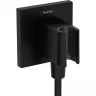 Шланговое подключение Hansgrohe FixFit Porter E 26889670 Черное матовое пластик на стену