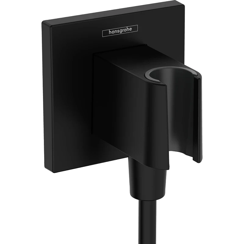 Шланговое подключение Hansgrohe FixFit Porter E 26889670 Черное матовое пластик на стену