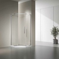 Душевой уголок Veconi Rovigo RV-35 90х90 RV35-90-01-C7 профиль Хром стекло прозрачное