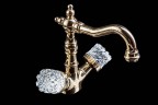 Смеситель для раковины Boheme Crystal 292-CRST Золото латунь