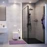 Душевой уголок WasserKRAFT Elbe 120x80 74P06 профиль Черный стекло прозрачное