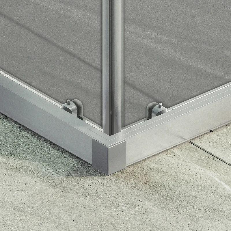 Душевой уголок Maybah Glass MGY-1331-5 1000x1000x1950 раздвижной профиль Хром матовый стекло графитовое матовое