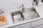 Кухонная мойка Alveus Line Max 20 SAT-90 860x500 1144640 Сатинированная сталь нержавеющая сталь встраиваемый