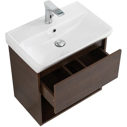Тумба под раковину BelBagno Neon 60 NEON-600-1C-SO-RS подвесная Rovere Scuro МДФ / ЛДСП