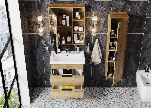 Зеркальный шкаф Onika Легран 60.00У 206071 Дуб галифакс