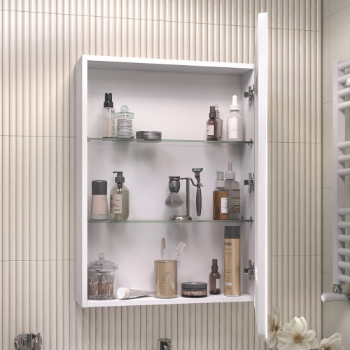 Зеркальный шкаф Vigo Geometry Comfort 60 220 с подсветкой цвет Белый