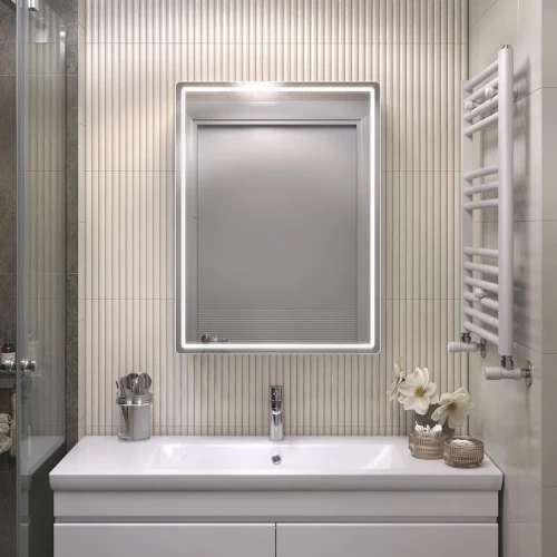 Зеркальный шкаф Vigo Geometry Comfort 60 220 с подсветкой цвет Белый