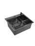Кухонная мойка Wisent 50 WS35044B/W02-114B/W405B/W302644B/W4355-3-U со смесителем цвет Графит