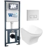 Комплект унитаза с инсталляцией WeltWasser MARBERG 410 + ODENBACH 004 GL-WT + MAR 410 SE GL-WT 10000010968 цвет Белый глянцевый с сиденьем Микролифт и клавишей смыва цвет Белый глянцевый