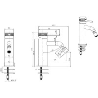 Смеситель для биде Allen Brau Priority 5.31A04-MG Графит брашированный латунь