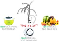 Смеситель для кухни Iddis Kitchen 360 K36SBJBi05 черный/хром на столешницу