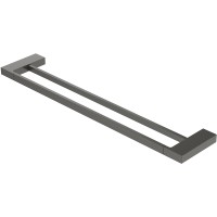 Полотенцедержатель Cezares Slider SLIDER-THD-60-GM двойной Оружейная сталь