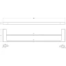 Полотенцедержатель Cezares Slider SLIDER-THD-60-GM двойной Оружейная сталь