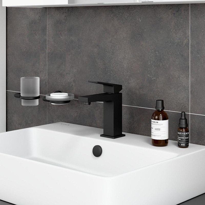 Смеситель для раковины Vitra Minimax Square A4372036EXP цвет Черный матовый