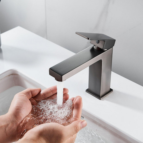 Смеситель для раковины Shevanik S9601T цвет Оружейная сталь