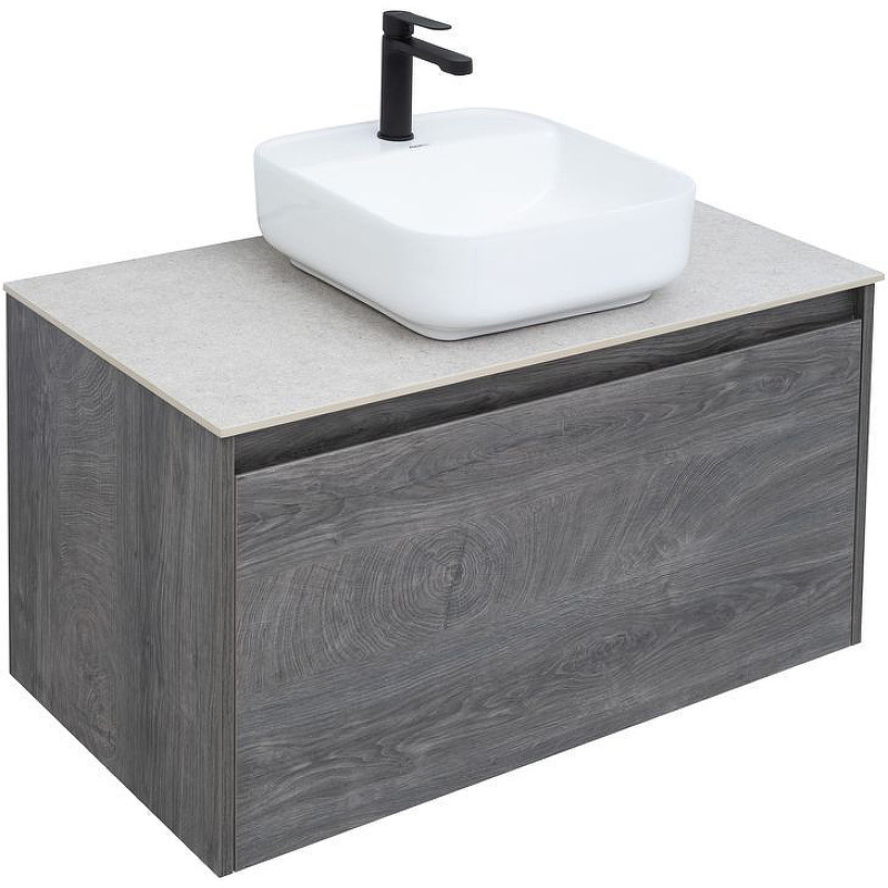 Тумба под раковину Aquanet Nova Lite 90 242269 подвесная Дуб рошелье МДФ / ЛДСП