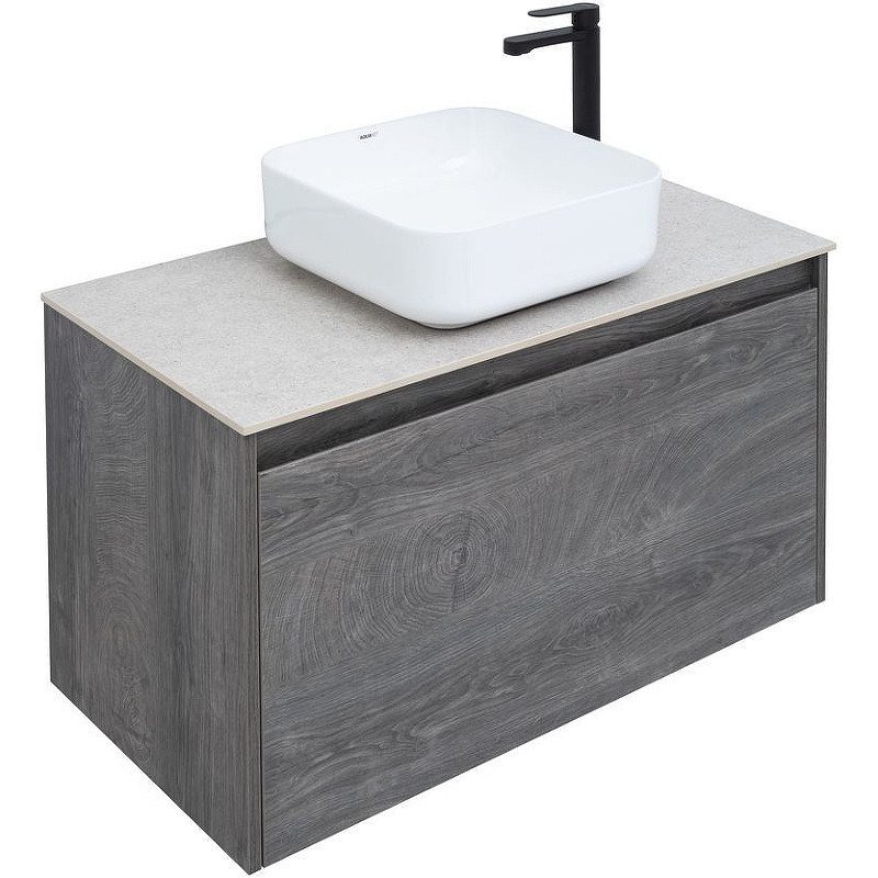 Тумба под раковину Aquanet Nova Lite 90 242269 подвесная Дуб рошелье МДФ / ЛДСП