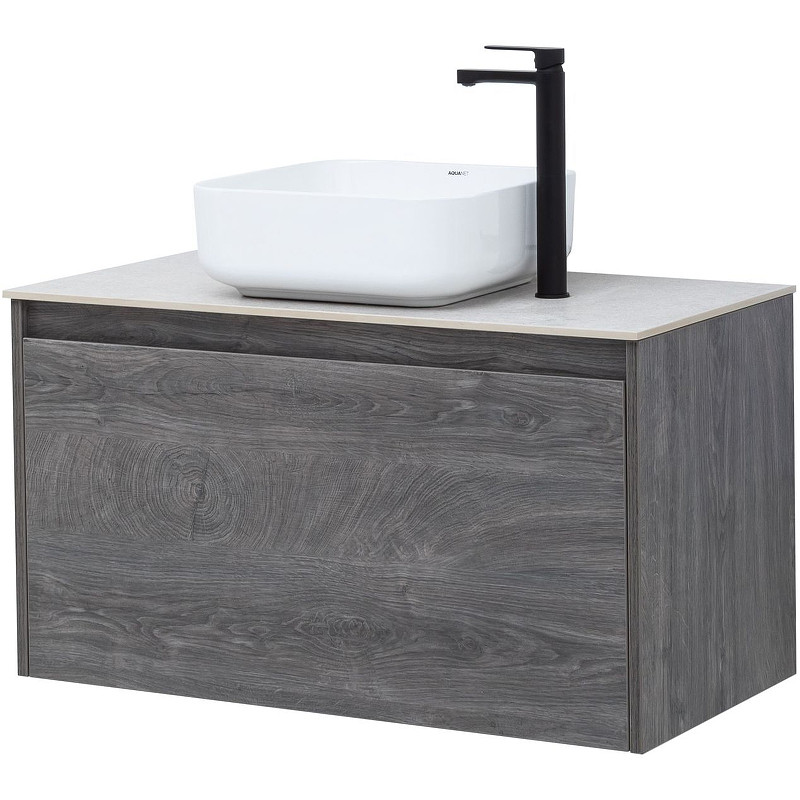 Тумба под раковину Aquanet Nova Lite 90 242269 подвесная Дуб рошелье МДФ / ЛДСП