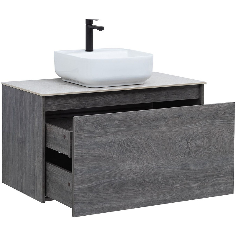 Тумба под раковину Aquanet Nova Lite 90 242269 подвесная Дуб рошелье МДФ / ЛДСП