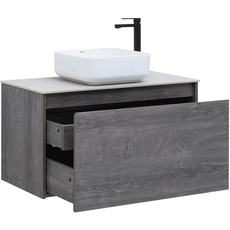 Тумба под раковину Aquanet Nova Lite 90 242269 подвесная Дуб рошелье МДФ / ЛДСП