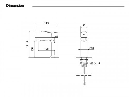 Смеситель для раковины Aquatek Лугано AQ1710BG цвет Золото шлифованное