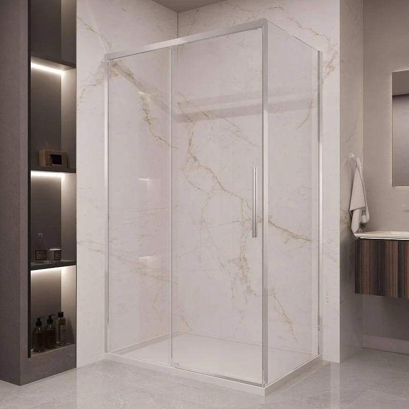 Душевой уголок Vincea Stella 130х80 VSR-1ST8013CL профиль Хром стекло прозрачное