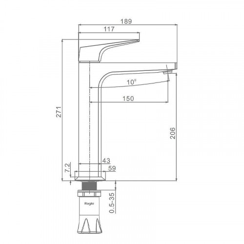 Смеситель для раковины Raglo R07.15 цвет Хром