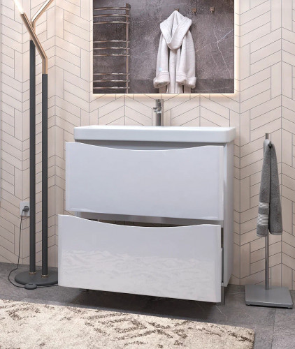 Тумба под раковину Vigo Glem 80 tn.GLE.9595.80.2Y Белая МДФ / ЛДСП