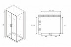 Душевой уголок Abber Sonnenstrand 100x70 AG04100C-S70 профиль Хром стекло прозрачное