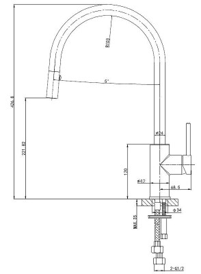 Смеситель для кухни Wonzon &amp; Woghand WW-422902-CR цвет Хром