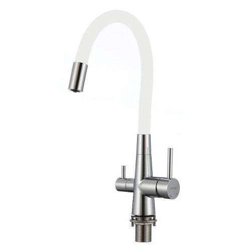 Смеситель для кухни Fmark FS1062-A02 цвет Хром Белый