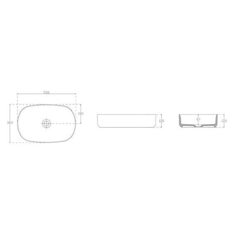 Раковина накладная Isvea Infinity 55 10NF65055-2T Мятно-зеленая матовая