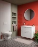 Комплект унитаза с инсталляцией Vitra Zentrum L-box 9012B003-7206 с сиденьем Микролифт и клавишей смыва Хром глянцевый фарфор подвесной