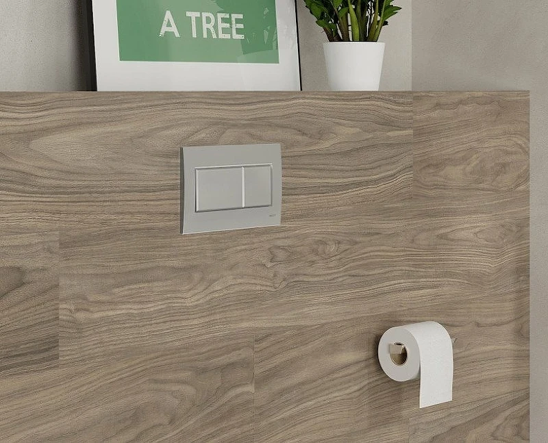 Комплект унитаза с инсталляцией Vitra Zentrum L-box 9012B003-7206 с сиденьем Микролифт и клавишей смыва Хром глянцевый фарфор подвесной