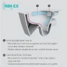 Комплект унитаза с инсталляцией Vitra Zentrum L-box 9012B003-7206 с сиденьем Микролифт и клавишей смыва Хром глянцевый фарфор подвесной