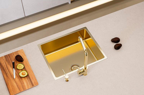 Кухонная мойка Alveus Kombino 50 Monarch Gold SAT-90 540x440x195 F/S 1120902 Золото нержавеющая сталь встраиваемый