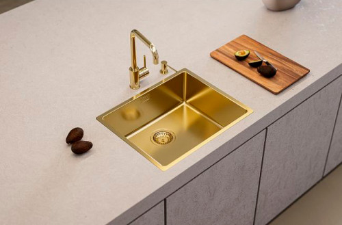 Кухонная мойка Alveus Kombino 50 Monarch Gold SAT-90 540x440x195 F/S 1120902 Золото нержавеющая сталь встраиваемый