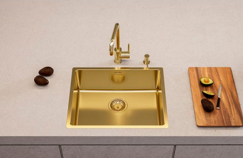Кухонная мойка Alveus Kombino 50 Monarch Gold SAT-90 540x440x195 F/S 1120902 Золото нержавеющая сталь встраиваемый