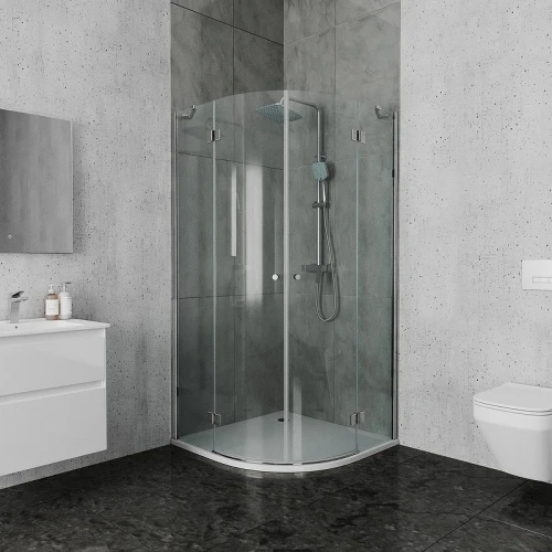 Душевой уголок Ambassador Diamond 100х100 12011102 профиль Хром стекло прозрачное