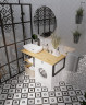 Столешница под раковину 1MarKa Grunge Loft 120 Ц0000004100 над стиральной машиной Дуб Вотан