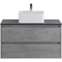 Тумба под раковину BelBagno Kraft 80 KRAFT-800-2C-SO-CG подвесная Cemento Grigio МДФ / ЛДСП