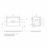 Тумба под раковину BelBagno Kraft 80 KRAFT-800-2C-SO-CG подвесная Cemento Grigio МДФ / ЛДСП